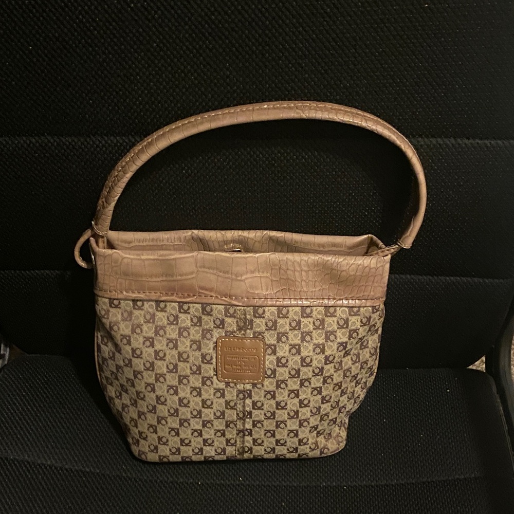 Elegant Brown Patterned Handbag